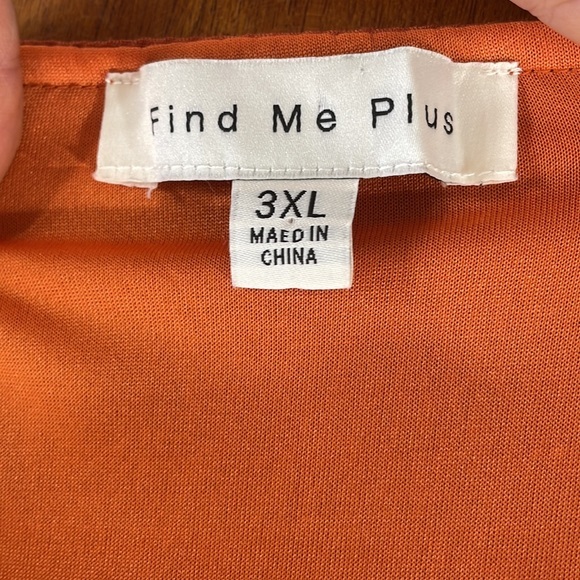 Find Me Plus 3XL rust jumpsuit, wide palazzo pant leg, halter v-neck top - Picture 7 of 14